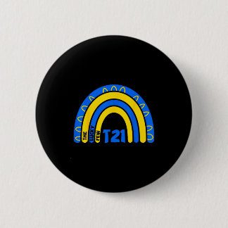 The lucky few down syndrome awareness yellow &amp; 6 cm round badge