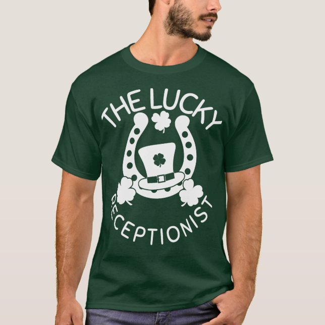 The Lucky Receptionist Office Secretary T-Shirt (Front)