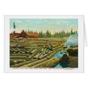 The Lumber Mill and Dam, River filled with