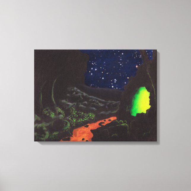 The Luminescent Cave: Canvas Print Standard Size (Front)