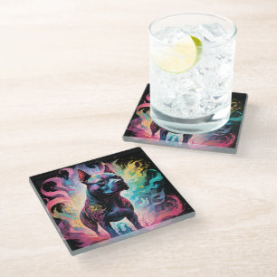 The Luminous Sentinel: A Holographic Staffordshire Glass Coaster