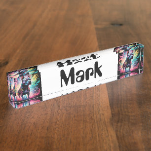 The Luminous Sentinel: A Holographic Staffordshire Nameplate