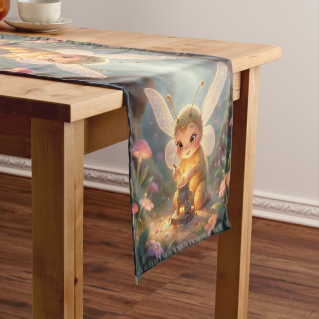 The Luminous Wanderer and the Nectar Art Short Table Runner (In Situ)