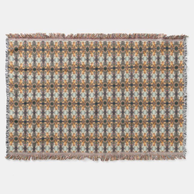 The Luminous Wanderer and the Nectar Art Throw Blanket (Front)