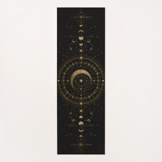 The Lunar Alignment – Gold Celestial Sacred Geomet Yoga Mat