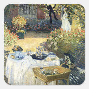 The Luncheon Claude Monet Square Sticker