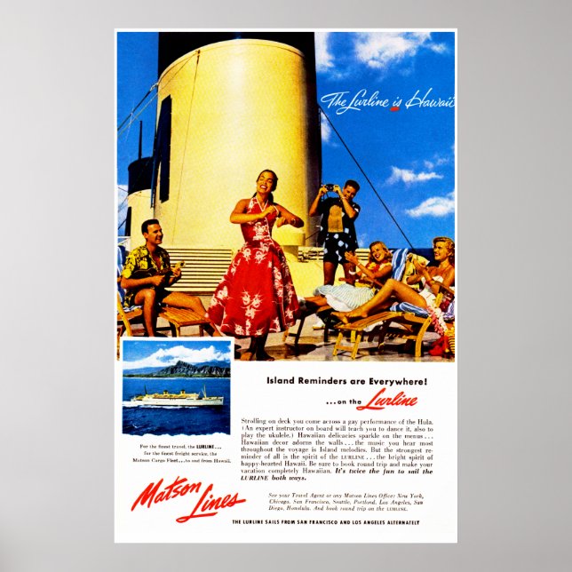 The Lurline is Hawaii Poster (Front)