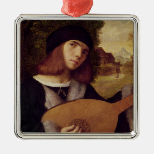 The Lute Player Metal Tree Decoration