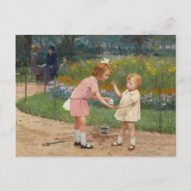 The Luxembourg Gardens | Victor Gabriel Gilbert Postcard (Front)