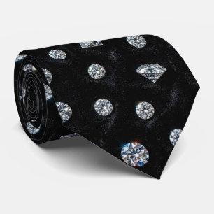 The Luxury Man   Formal Black Tie Diamond Neck Tie