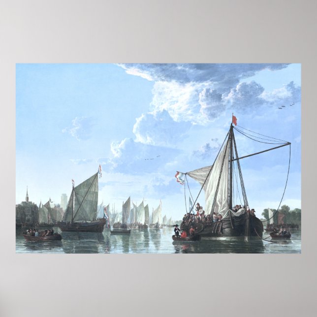 The Maas at Dordrecht by Aelbert Cuyp Poster (Front)