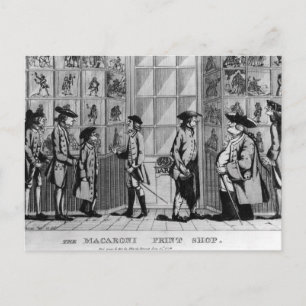 The Macaroni Print Shop, pub. by N. Darley Postcard