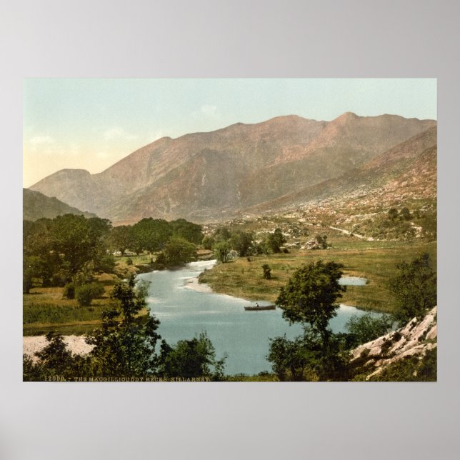 The MacGillicuddy Reeks, Killarney, County Kerry Poster (Front)