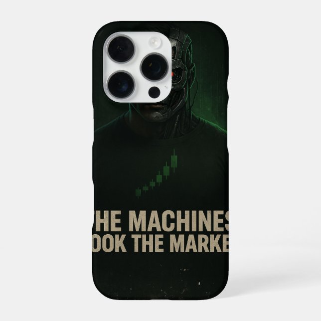 The Machines Took The Market – Cyber Trader Poster iPhone Case (Back)