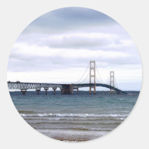The Mackinac Bridge Classic Round Sticker