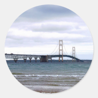 The Mackinac Bridge Classic Round Sticker
