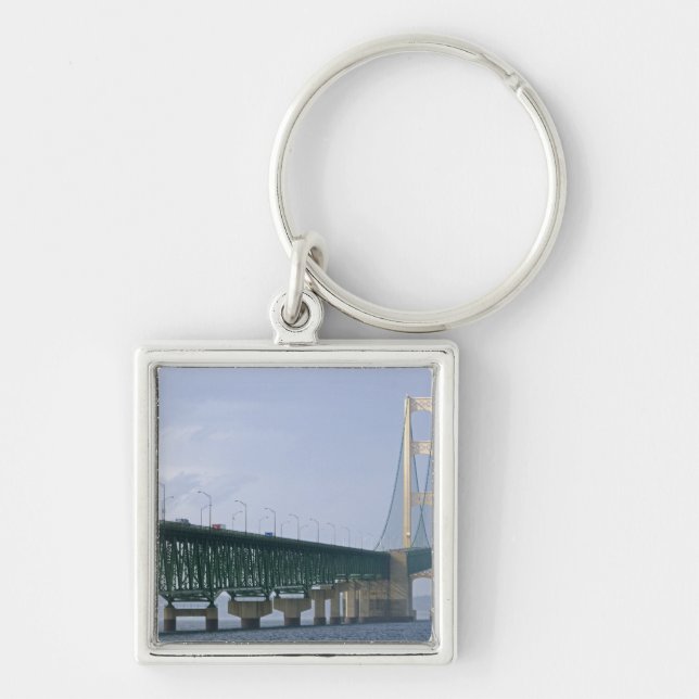 The Mackinac Bridge spanning the Straits of 2 Key Ring (Front)