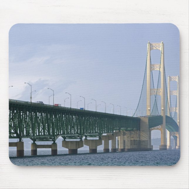 The Mackinac Bridge spanning the Straits of 2 Mouse Pad (Front)