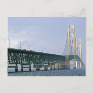 The Mackinac Bridge spanning the Straits of 2 Postcard