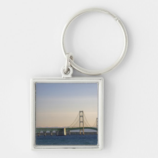 The Mackinac Bridge spanning the Straits of 3 Key Ring (Front)