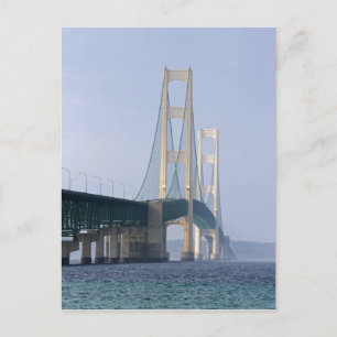 The Mackinac Bridge spanning the Straits of Postcard