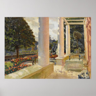 The MacMonnies Estate Terrace in Giverny  Poster