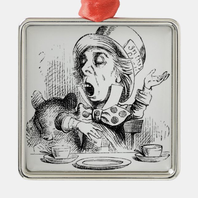 The Mad Hatter Metal Tree Decoration (Front)