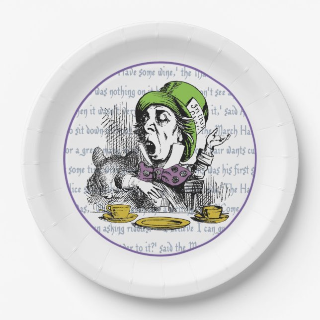 The Mad Hatter Paper Plate (Front)