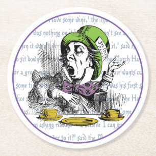 The Mad Hatter Round Paper Coaster