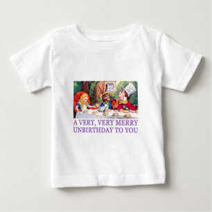THE MAD HATTER WISHES ALICE A MERRY UNBIRTHDAY! BABY T-Shirt