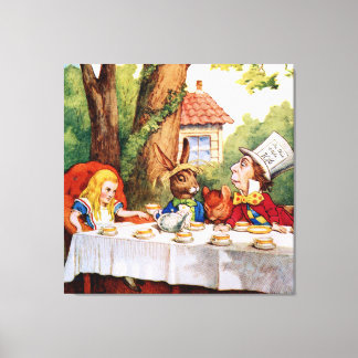 The Mad Hatter's Tea Party in  Alice in Wonderland Canvas Print