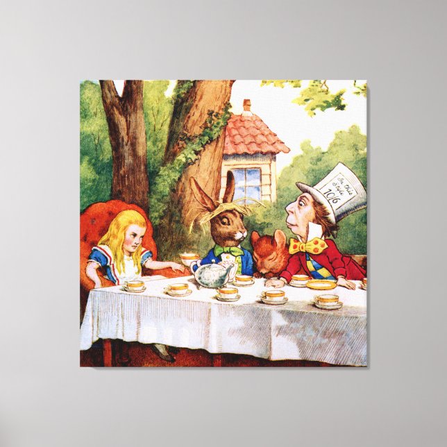 The Mad Hatter's Tea Party in Wonderland Canvas Print (Front)