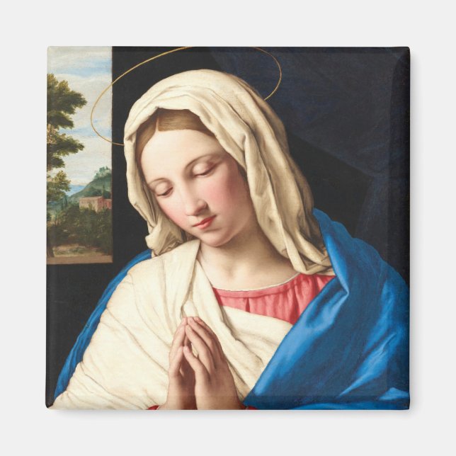 The Madonna at prayer, a landscape beyond  Magnet (Front)