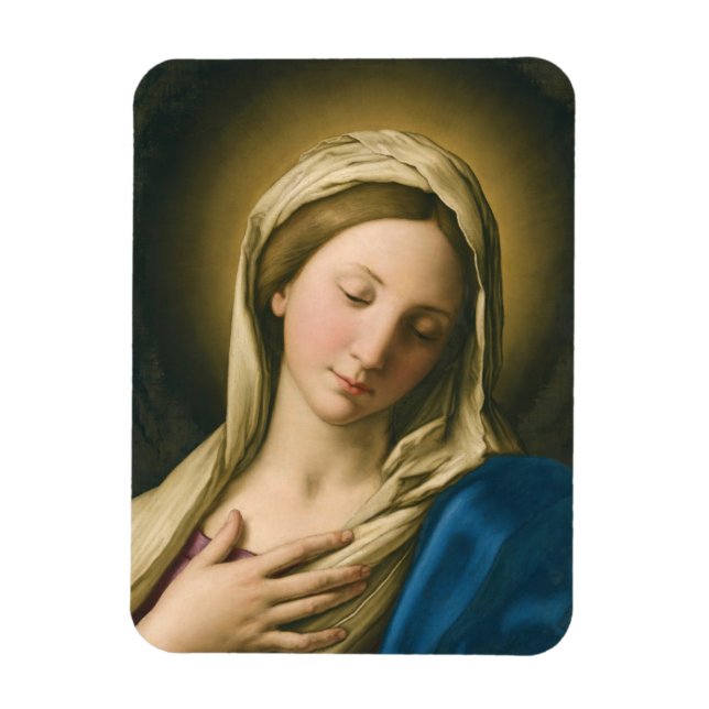 The Madonna At Prayer Magnet (Vertical)