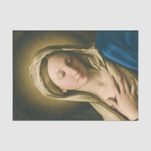 The Madonna At Prayer Tissue Paper