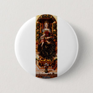 The Madonna della Candeletta by Carlo Crivelli 6 Cm Round Badge