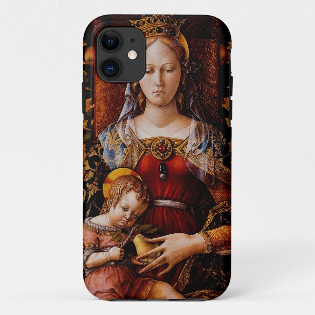 The Madonna della Candeletta by Carlo Crivelli Case-Mate iPhone Case (Back)