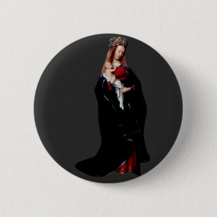 The Madonna in the Church by Jan van Eyck 6 Cm Round Badge