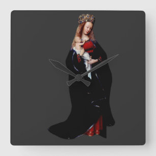 The Madonna in the Church by Jan van Eyck Square Wall Clock