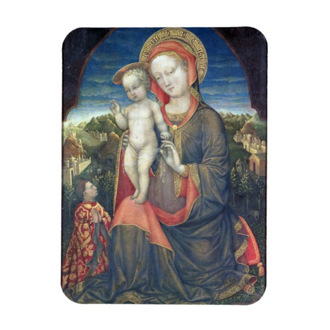 The Madonna of Humility adored by Leonello d'Este Magnet (Vertical)