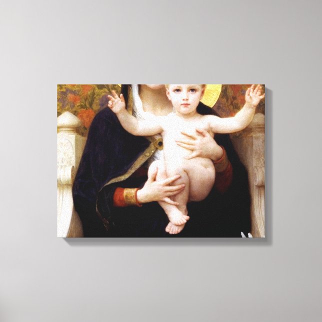 The Madonna Of Lilies William Adolphe Bouguereau Canvas Print (Front)