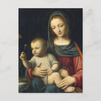 The Madonna of the Carnation, Bernardino Luini Postcard
