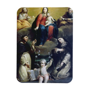 The Madonna of the Rosary with SS Dominic, Catheri Magnet