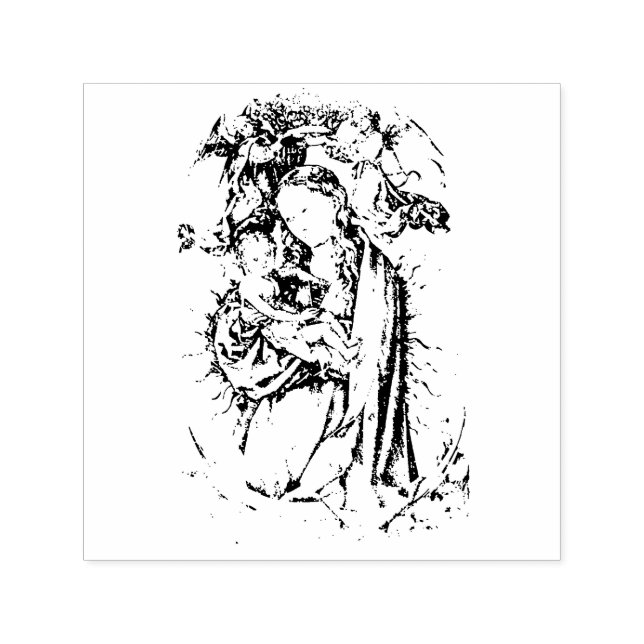 The Madonna on the Crescent   Self-inking Stamp (Design)
