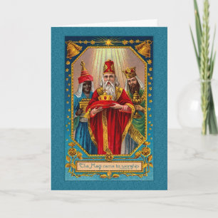 the magi came to worship Victorian Christmas Holiday Card
