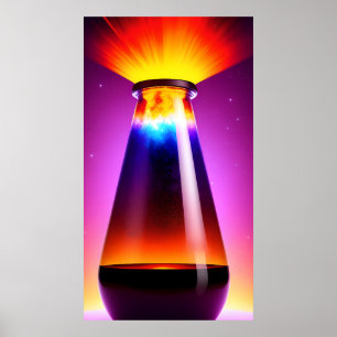 The Magic Bottle Lava lamp Gradient AI Poster