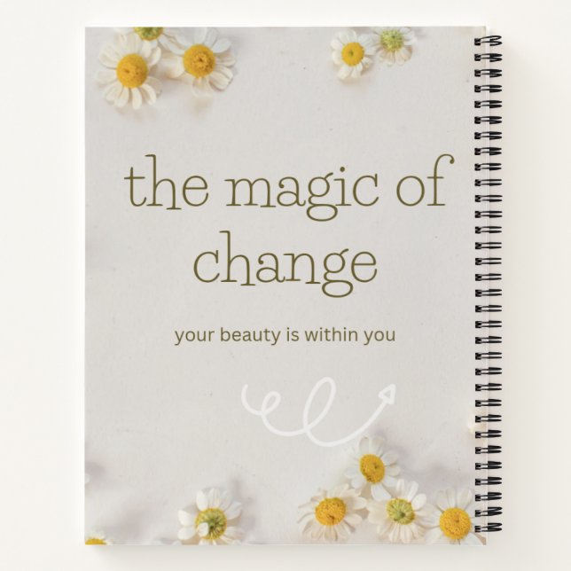 the magic change . inspirational notebook (Back)