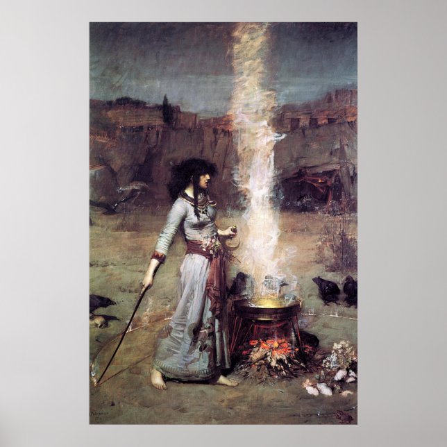 The Magic Circle by John William Waterhouse -1886 Poster (Front)