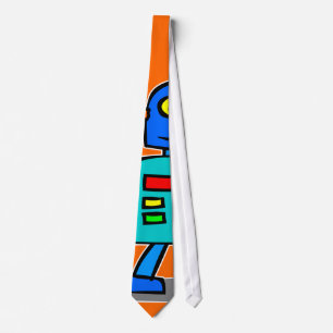 The Magic Crayons Blue Robot tie