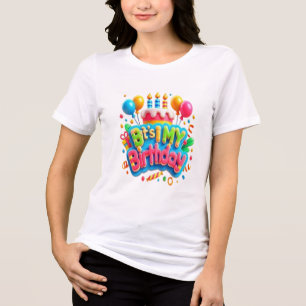 The Magic of Balloons Cake Happy Birthday Tri-Blend Shirt